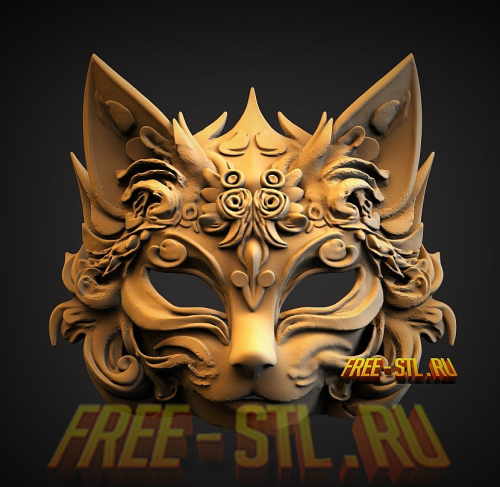 Маска кошка 3D модель формат STL