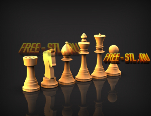 Шахматы 3D модель формат STL