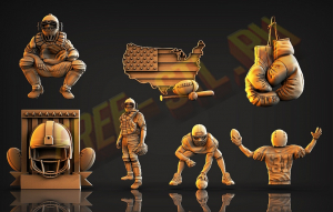 американский футбол 3d модель