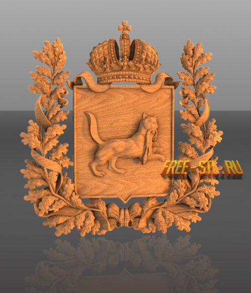 3D модель герб Иркутской области
