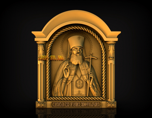 3D модель иконы Святой Лука