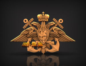 Герб ВМФ РФ 3D модель формат STL