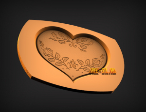 пряничная доска 3d модель сердце