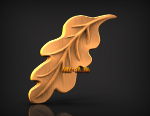 лист дуба 3D model free stl