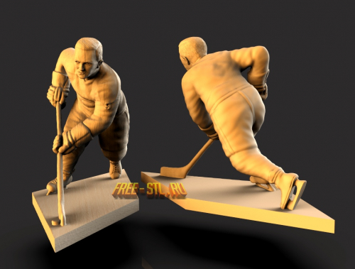 хоккеист 3d model STL скачать бесплатно